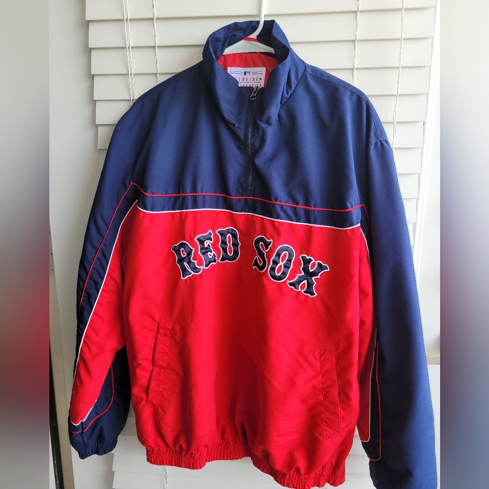 Red Socks quarter zip sweater